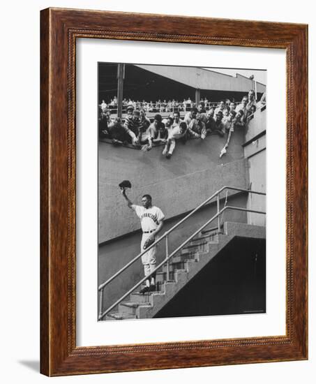 Fans Welcoming Giants Star Willie Mays at Polo Grounds-Art Rickerby-Framed Premium Photographic Print