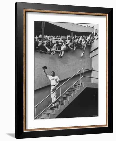 Fans Welcoming Giants Star Willie Mays at Polo Grounds-Art Rickerby-Framed Premium Photographic Print