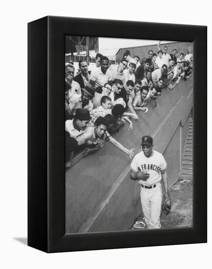 Fans Welcoming Giants Star Willie Mays at Polo Grounds-Art Rickerby-Framed Premier Image Canvas