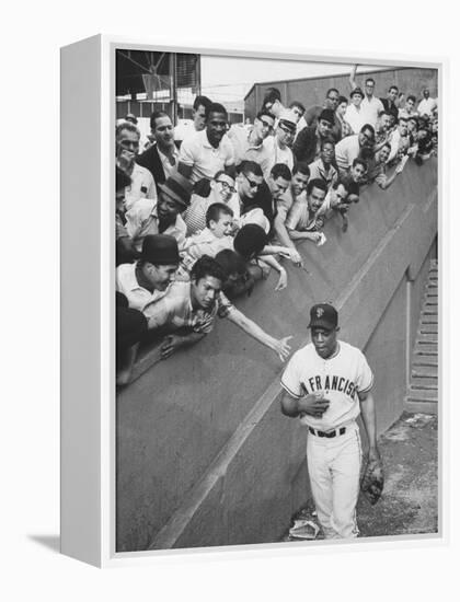 Fans Welcoming Giants Star Willie Mays at Polo Grounds-Art Rickerby-Framed Premier Image Canvas