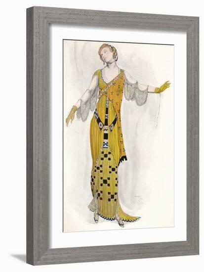 Fantaisie Sur Le Costume Moderne, Dione, C1910-Leon Bakst-Framed Giclee Print