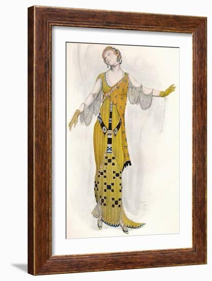 Fantaisie Sur Le Costume Moderne, Dione, C1910-Leon Bakst-Framed Giclee Print