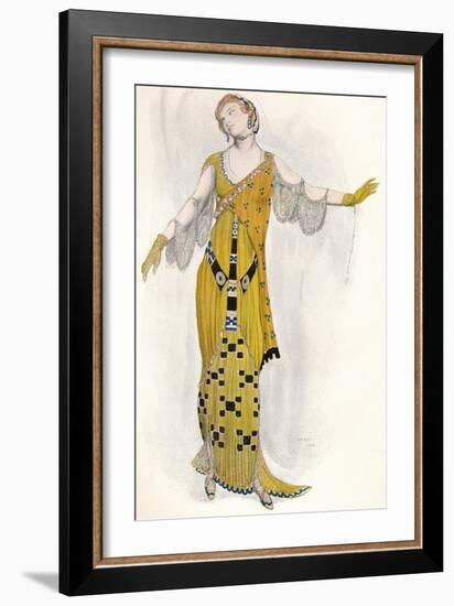 Fantaisie Sur Le Costume Moderne, Dione, C1910-Leon Bakst-Framed Giclee Print