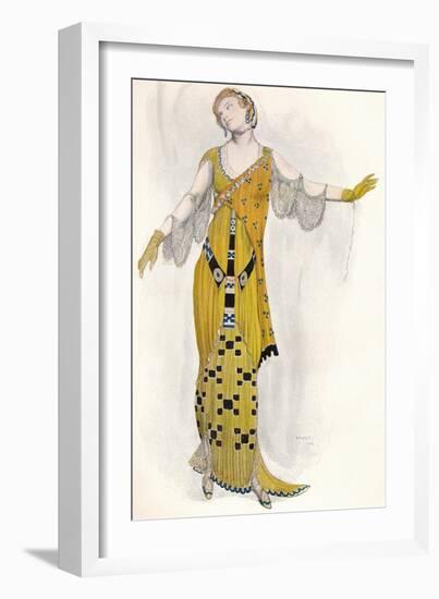 Fantaisie Sur Le Costume Moderne, Dione, C1910-Leon Bakst-Framed Giclee Print