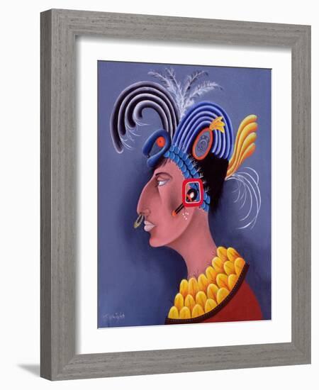 Fantasia De Los Mayas, 1999-John Wright-Framed Giclee Print