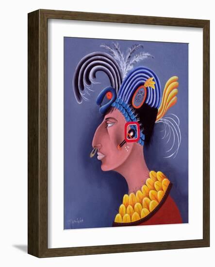 Fantasia De Los Mayas, 1999-John Wright-Framed Giclee Print