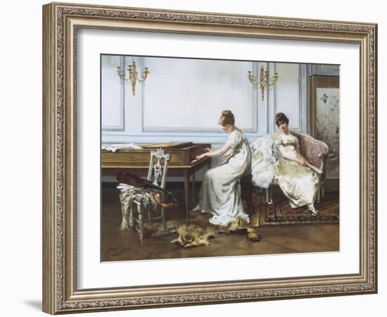 Fantasia in White, c.1854-Albert Ludovici-Framed Giclee Print