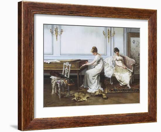 Fantasia in White, c.1854-Albert Ludovici-Framed Giclee Print