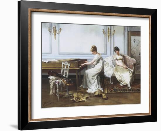 Fantasia in White, c.1854-Albert Ludovici-Framed Giclee Print