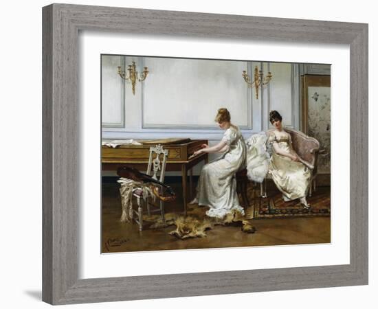 Fantasia in White-Albert Ludovici-Framed Giclee Print