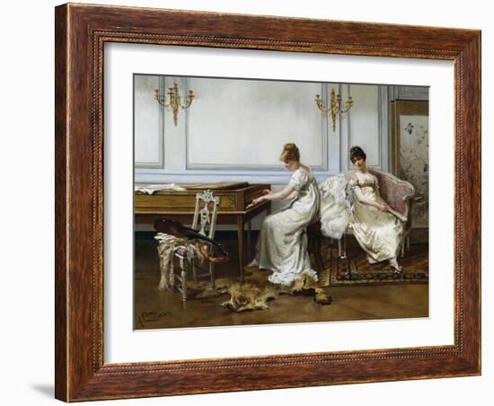 Fantasia in White-Albert Ludovici-Framed Giclee Print