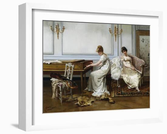 Fantasia in White-Albert Ludovici-Framed Giclee Print