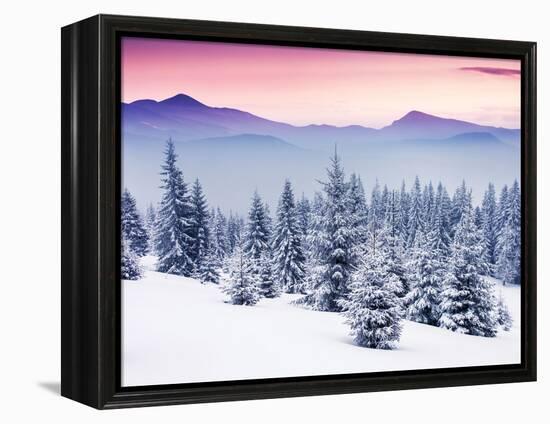 Fantastic Evening Winter Landscape-Leonid Tit-Framed Premier Image Canvas