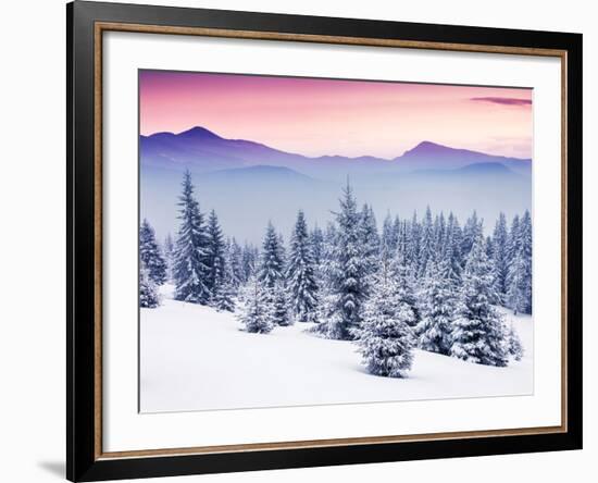 Fantastic Evening Winter Landscape-Leonid Tit-Framed Premium Photographic Print