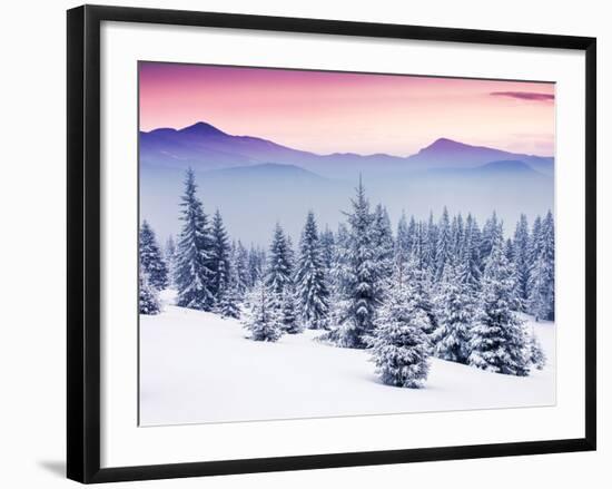 Fantastic Evening Winter Landscape-Leonid Tit-Framed Premium Photographic Print