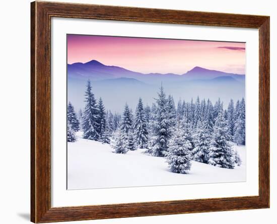 Fantastic Evening Winter Landscape-Leonid Tit-Framed Premium Photographic Print