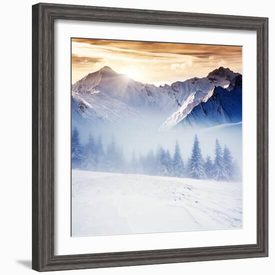 Fantastic Evening Winter Landscape-Leonid Tit-Framed Photographic Print