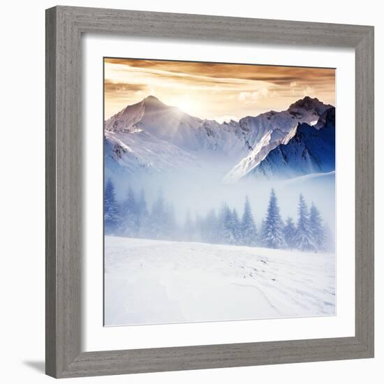 Fantastic Evening Winter Landscape-Leonid Tit-Framed Photographic Print