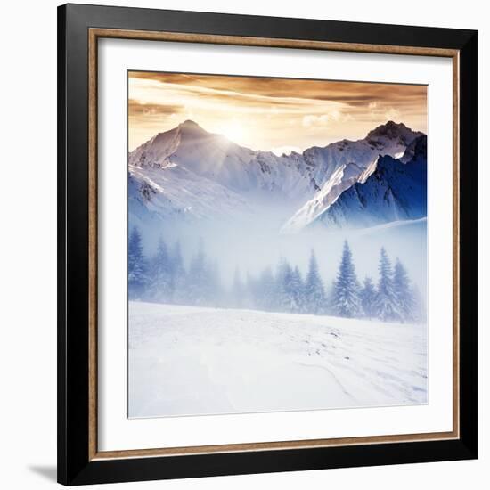 Fantastic Evening Winter Landscape-Leonid Tit-Framed Photographic Print