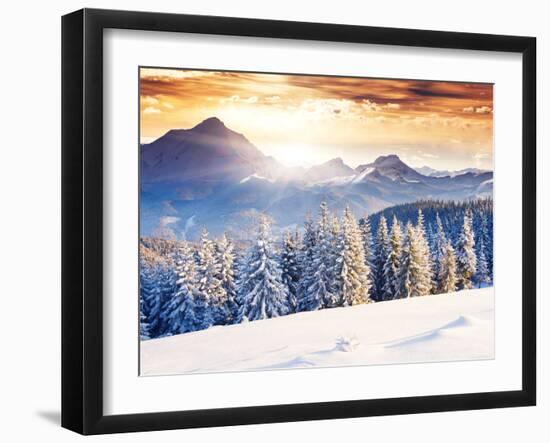 Fantastic Evening Winter Landscape-Leonid Tit-Framed Photographic Print