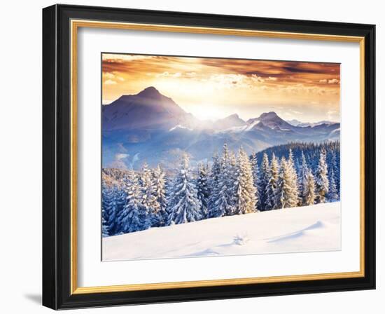 Fantastic Evening Winter Landscape-Leonid Tit-Framed Photographic Print