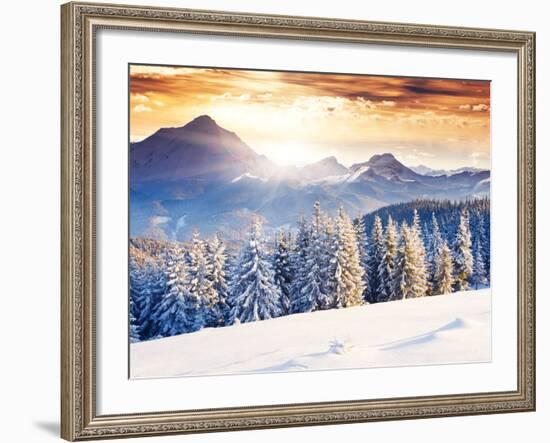 Fantastic Evening Winter Landscape-Leonid Tit-Framed Photographic Print