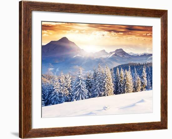 Fantastic Evening Winter Landscape-Leonid Tit-Framed Photographic Print