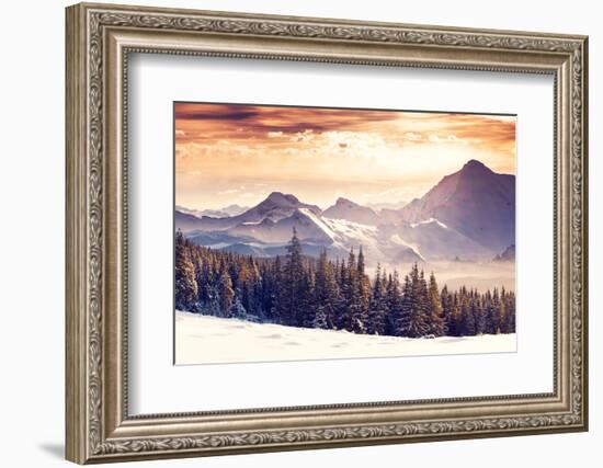 Fantastic Evening Winter Landscape-Leonid Tit-Framed Photographic Print