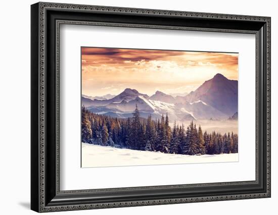 Fantastic Evening Winter Landscape-Leonid Tit-Framed Photographic Print