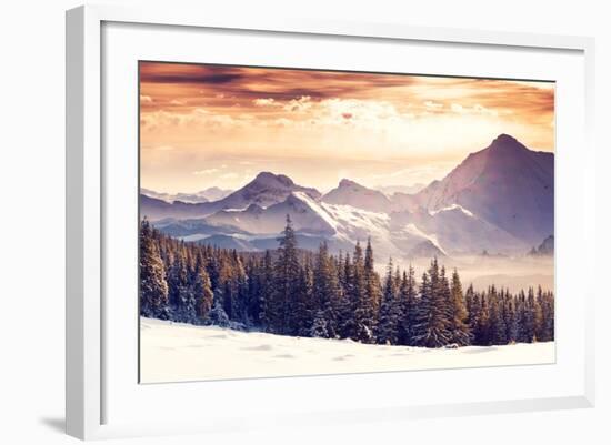 Fantastic Evening Winter Landscape-Leonid Tit-Framed Photographic Print