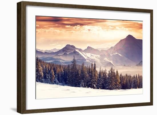 Fantastic Evening Winter Landscape-Leonid Tit-Framed Photographic Print