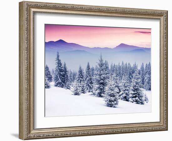 Fantastic Evening Winter Landscape-Leonid Tit-Framed Photographic Print