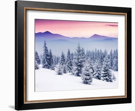 Fantastic Evening Winter Landscape-Leonid Tit-Framed Photographic Print