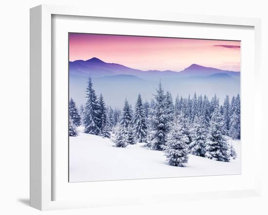 Fantastic Evening Winter Landscape-Leonid Tit-Framed Photographic Print