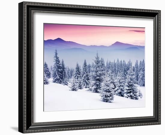 Fantastic Evening Winter Landscape-Leonid Tit-Framed Photographic Print