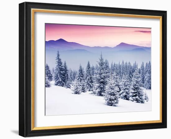 Fantastic Evening Winter Landscape-Leonid Tit-Framed Photographic Print