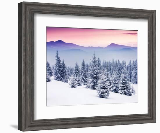 Fantastic Evening Winter Landscape-Leonid Tit-Framed Photographic Print