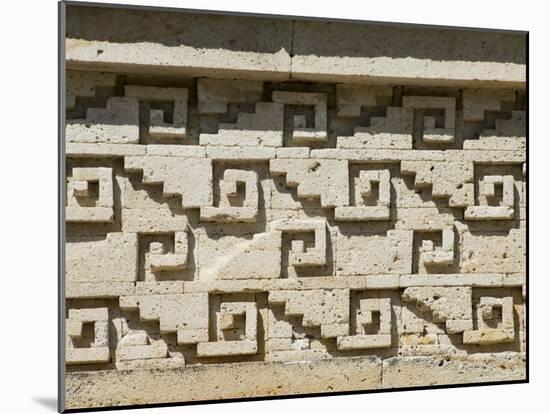 Fantastic Geometric Stone Carving, Mitla, Ancient Mixtec Site, Oaxaca, Mexico, North America-R H Productions-Mounted Photographic Print