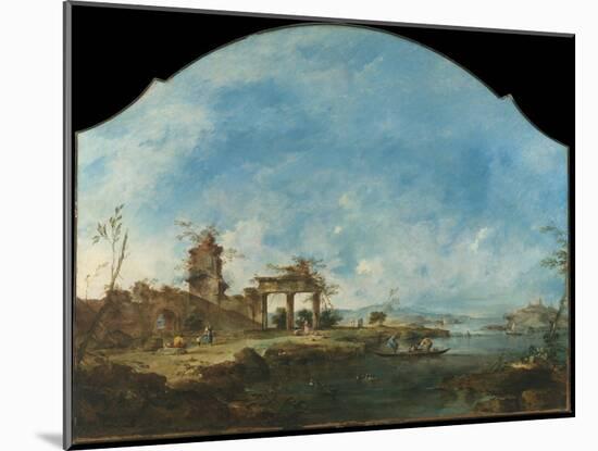 Fantastic Landscape, c.1765-Francesco Guardi-Mounted Giclee Print