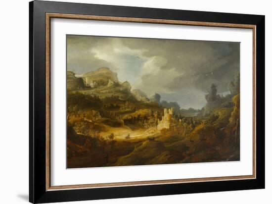 Fantastic Landscape, circa 1643-1645 (Oil on Cradled Panel)-Jan The Elder Lievens-Framed Giclee Print