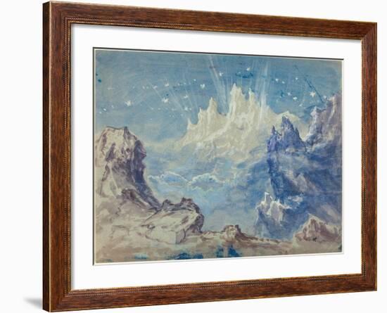 Fantastic Mountainous Landscape with a Starry Sky-Robert Caney-Framed Giclee Print