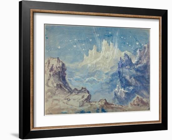 Fantastic Mountainous Landscape with a Starry Sky-Robert Caney-Framed Giclee Print