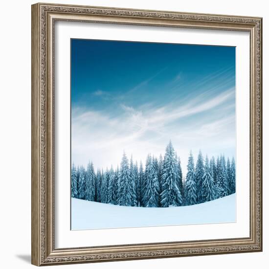 Fantastic Winter Landscape with Snowy Trees. Carpathians, Ukraine, Europe-null-Framed Photographic Print