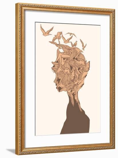 Fantasy Birds-RYGER-Framed Art Print