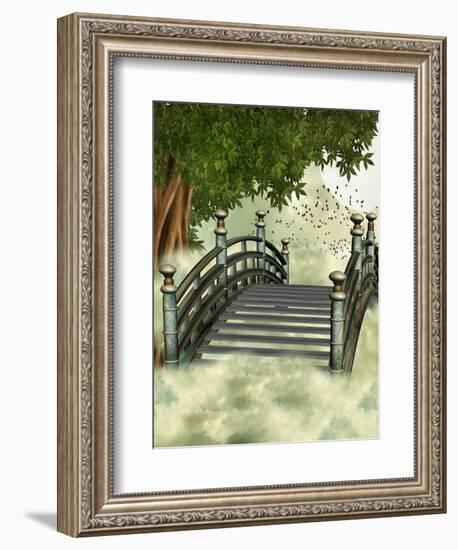 Fantasy Bridge-justdd-Framed Art Print