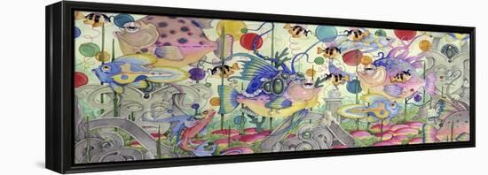 Fantasy Fish - Carnival-Linda Ravenscroft-Framed Premier Image Canvas