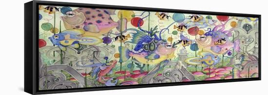 Fantasy Fish - Carnival-Linda Ravenscroft-Framed Premier Image Canvas