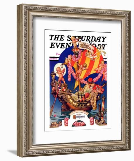 "Fantasy Honeymoon," Saturday Evening Post Cover, June 20, 1936-Joseph Christian Leyendecker-Framed Giclee Print