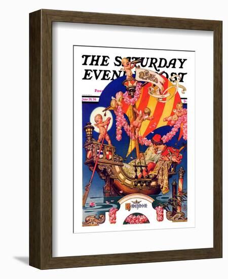 "Fantasy Honeymoon," Saturday Evening Post Cover, June 20, 1936-Joseph Christian Leyendecker-Framed Giclee Print