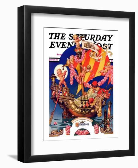 "Fantasy Honeymoon," Saturday Evening Post Cover, June 20, 1936-Joseph Christian Leyendecker-Framed Giclee Print